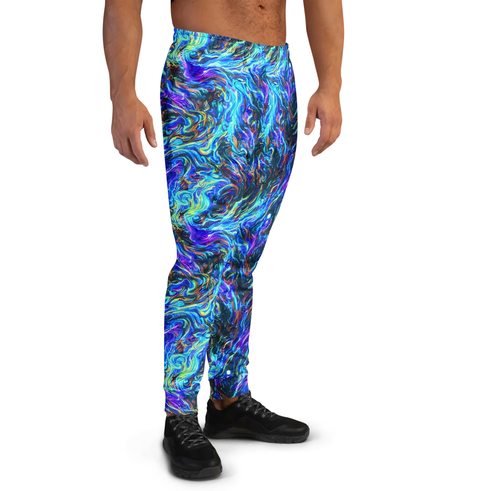 Neon Oceanus on Men's Joggers — Right