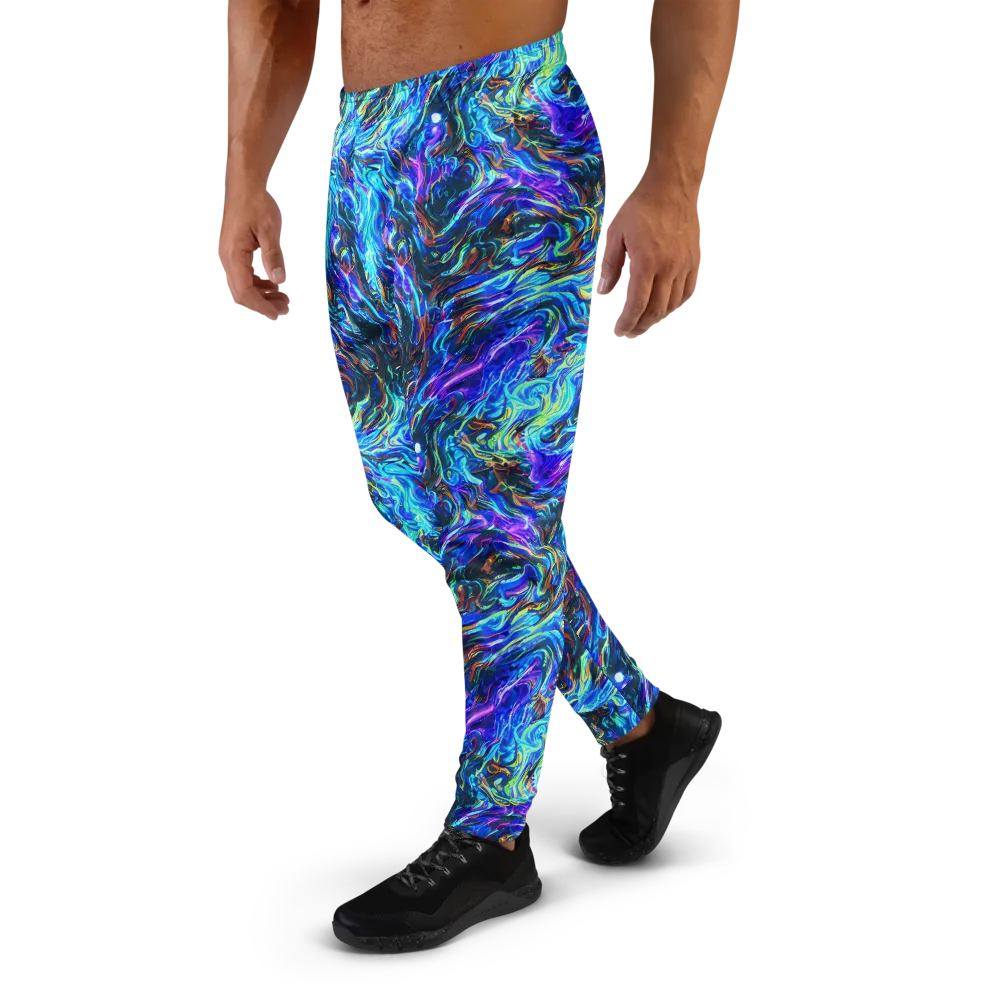 Neon Oceanus on Men's Joggers — Left