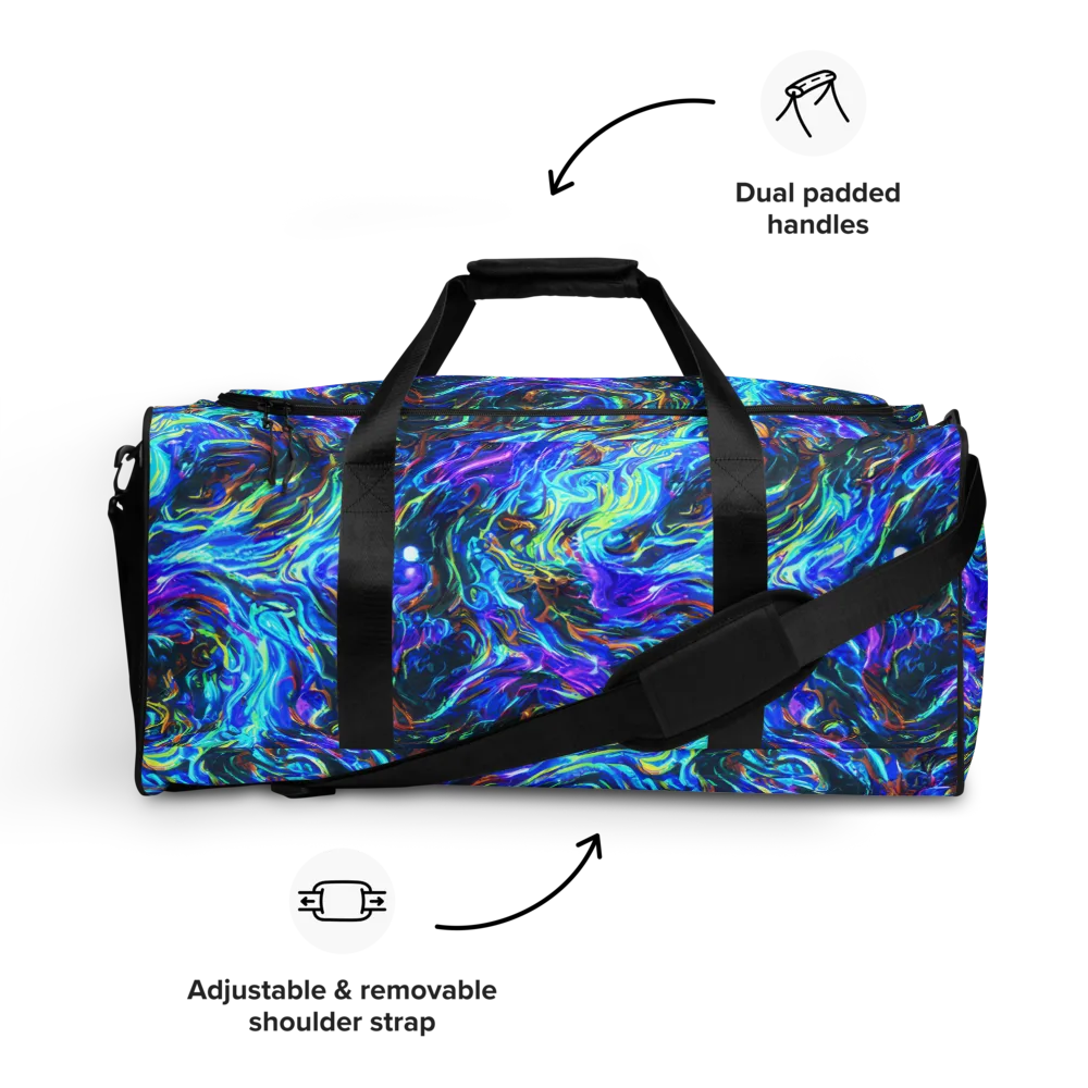 Neon Oceanus on Duffle Bag — Front