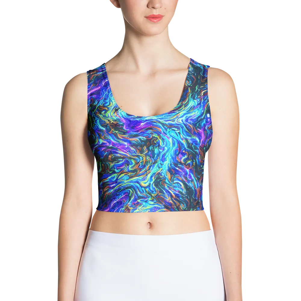 Neon Oceanus on Crop Top — Front