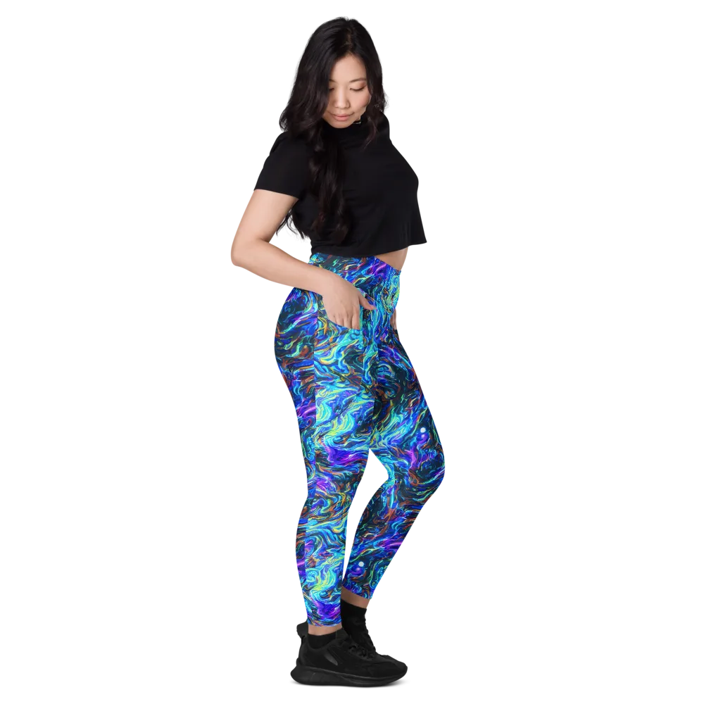 Neon Oceanus on Leggings with Pockets — Right