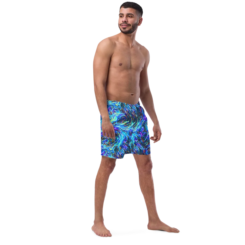 Neon Oceanus on Swim Trunks — Right Front