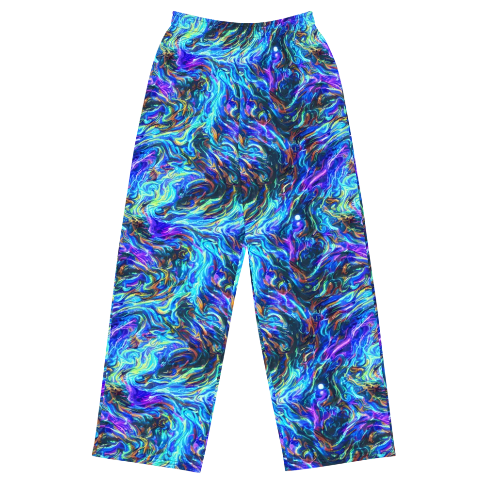 Neon Oceanus on Wide-Leg Pants — Front