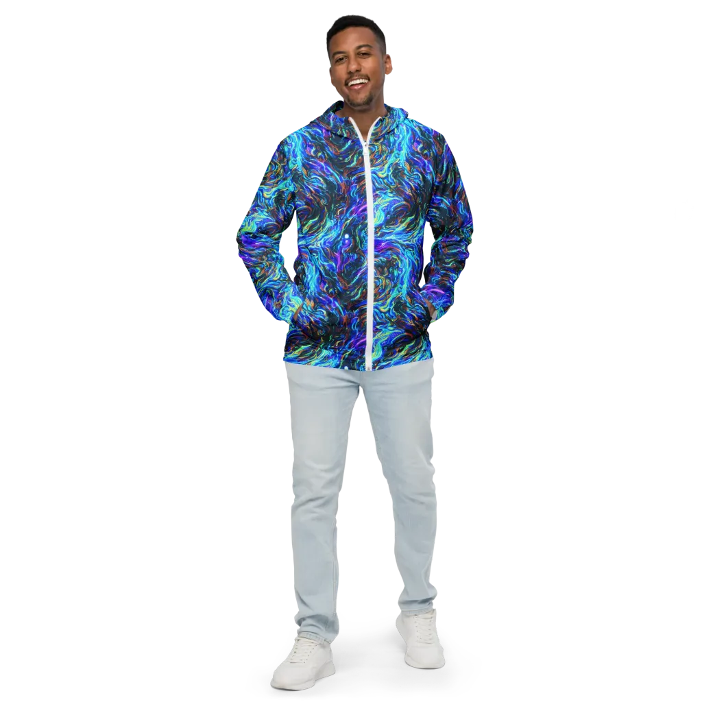 Neon Oceanus on Men's Windbreaker — Front