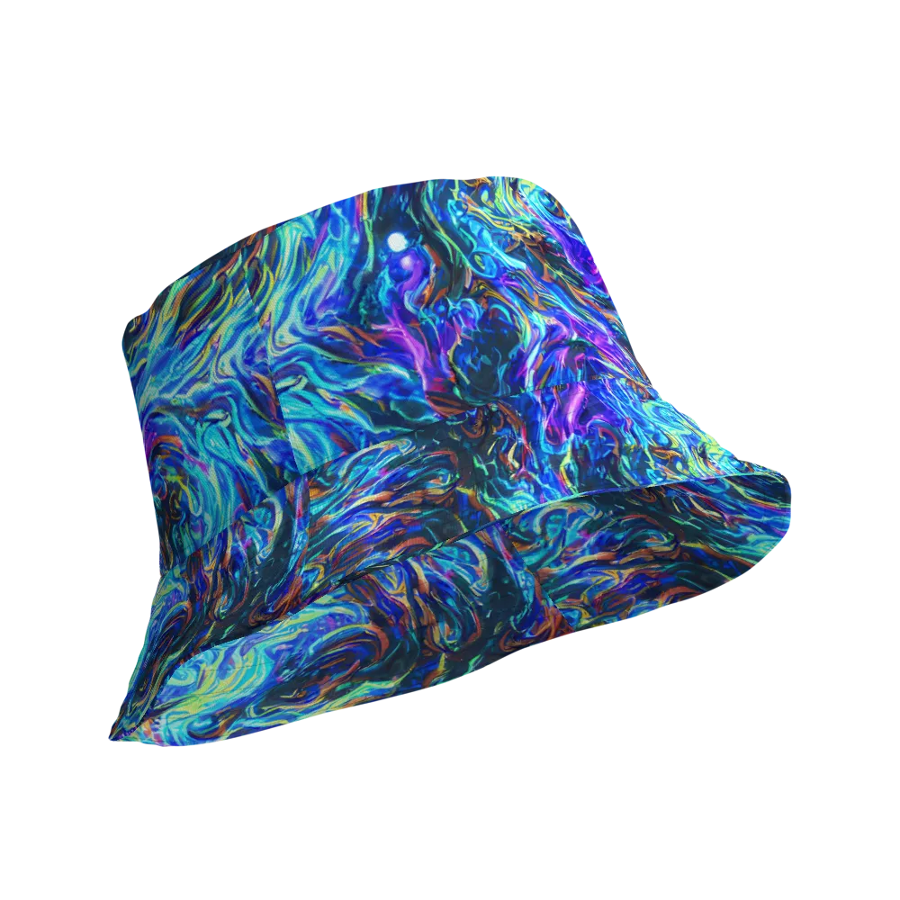 Neon Oceanus on Reversible Bucket Hat — Product details Outside