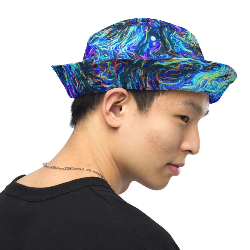 Neon Oceanus on Reversible Bucket Hat — Right Outside