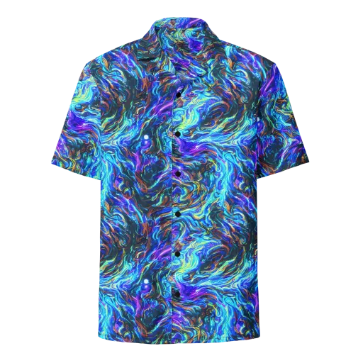 Neon Oceanus on a Button Shirt