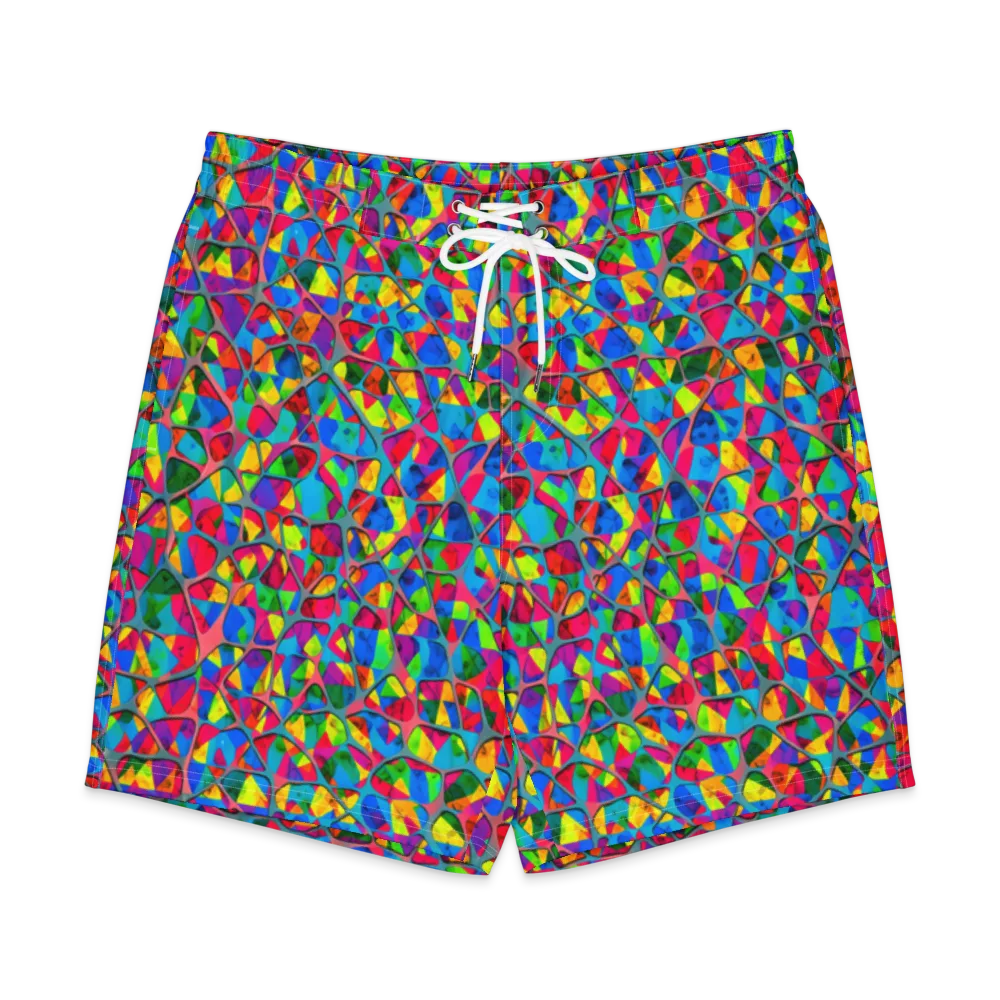 Chromatic Web on Men's Board Shorts — Front