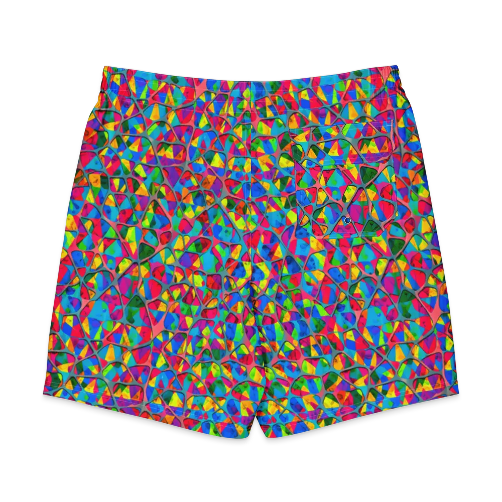 Chromatic Web on Men's Board Shorts — Back