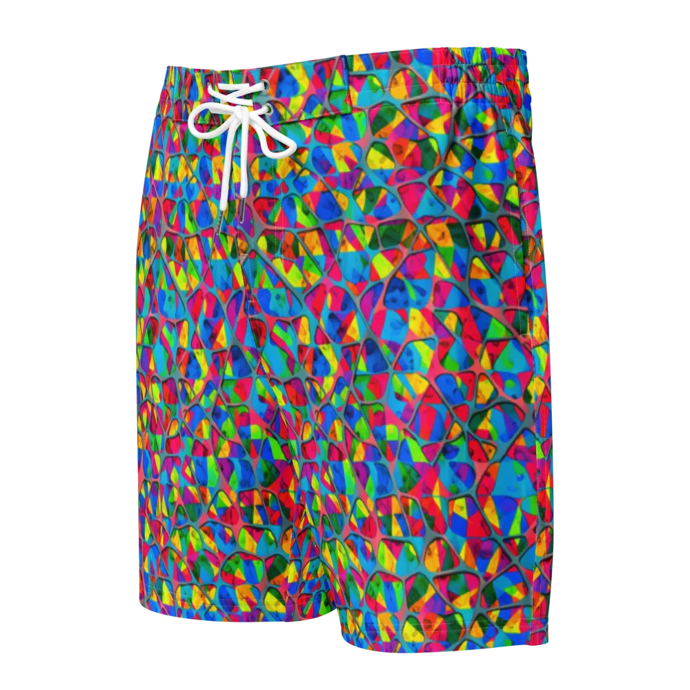 Chromatic Web on Men's Board Shorts — Front
