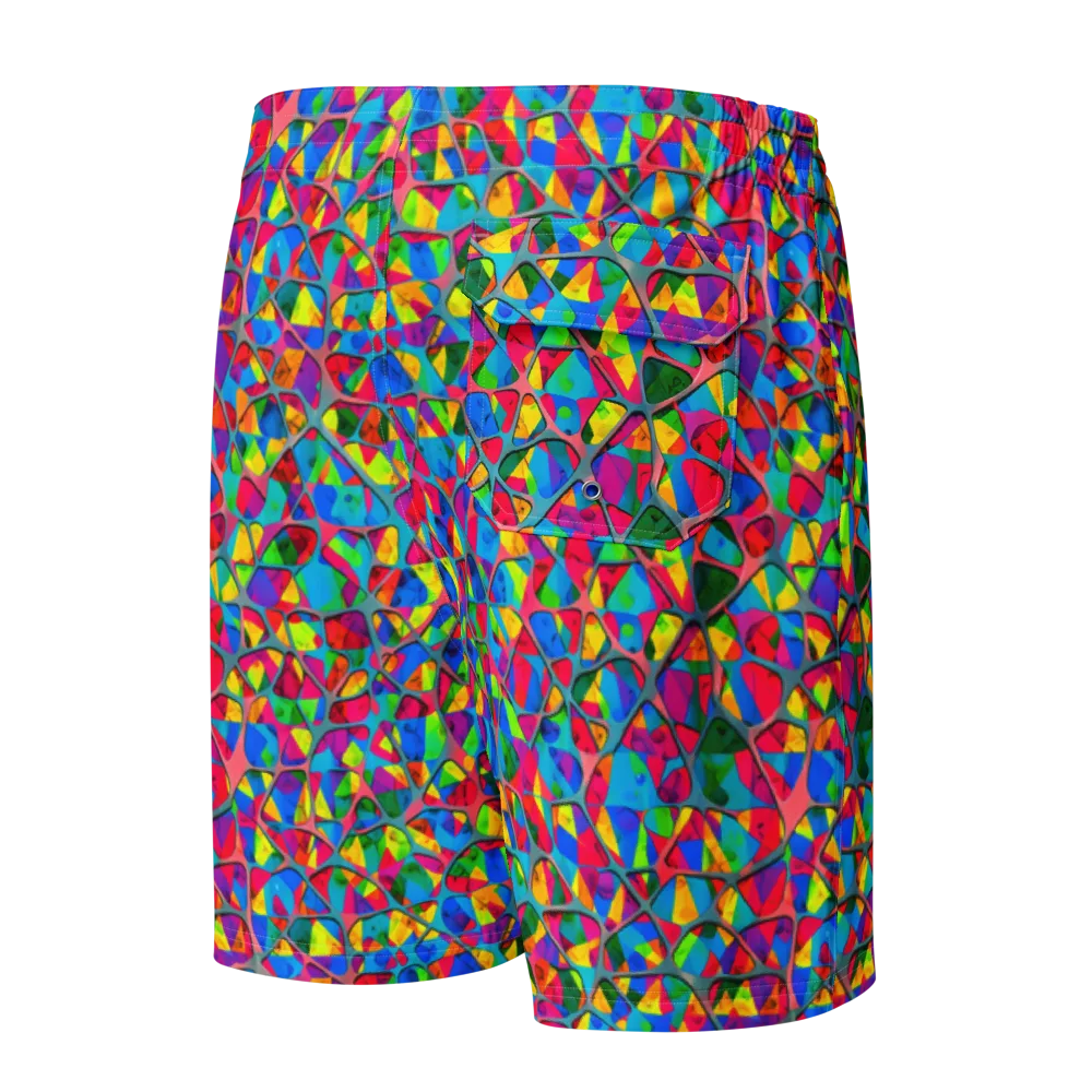 Chromatic Web on Men's Board Shorts — Back
