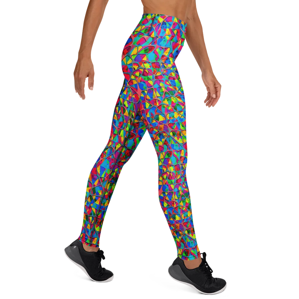 Chromatic Web on Yoga Leggings — Right