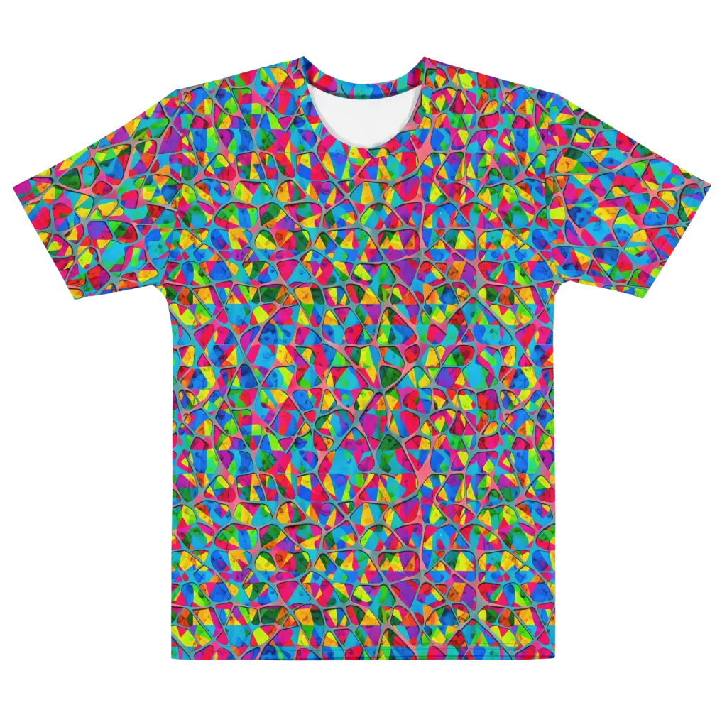 Chromatic Web on Men's Cotton Crew Neck T-Shirt — Front