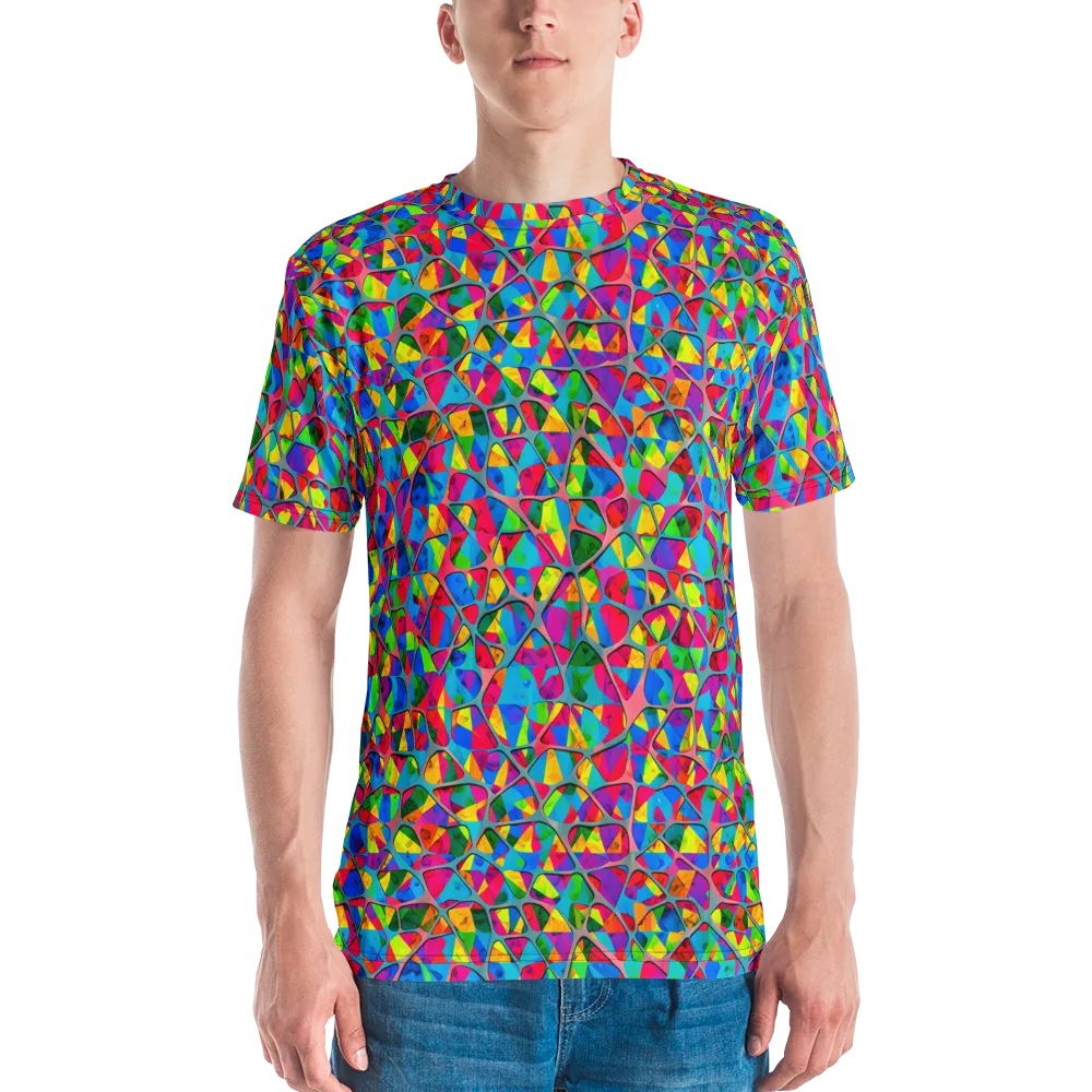 Chromatic Web on Men's Crew Neck T-Shirt — Front