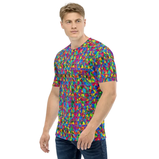 Chromatic Web on a Men's Crew Neck T-Shirt
