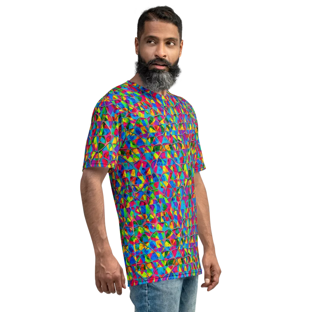 Chromatic Web on Men's Crew Neck T-Shirt — Right
