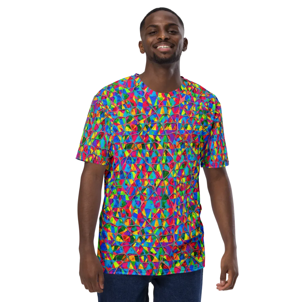 Chromatic Web on Men's Crew Neck T-Shirt — Front