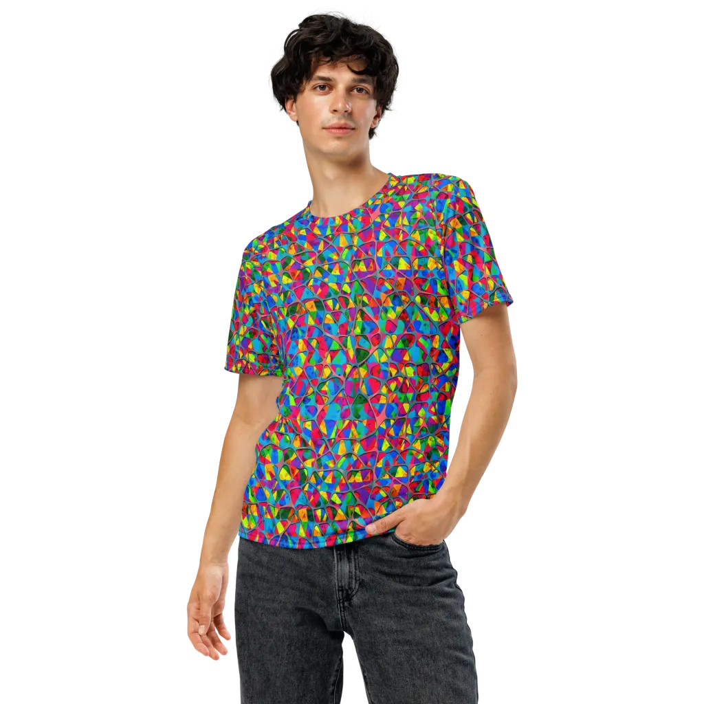 Chromatic Web on Men's Crew Neck T-Shirt — Front