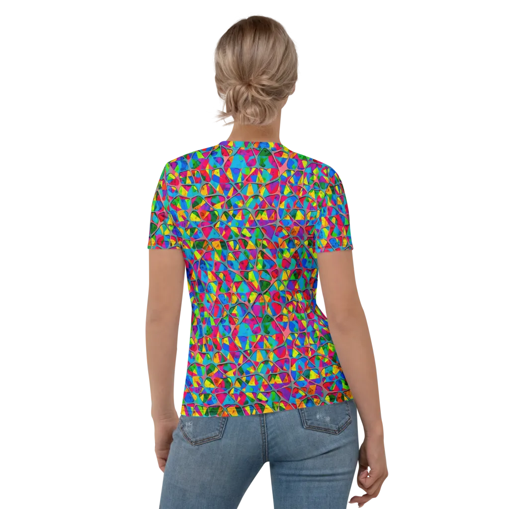 Chromatic Web on Women's Crew Neck T-Shirt — Back