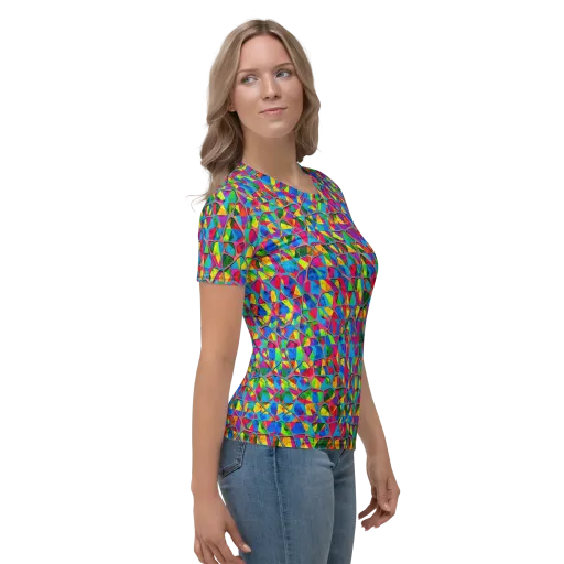 Chromatic Web on a Women's Crew Neck T-Shirt