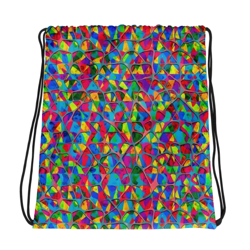 Chromatic Web on a Drawstring Bag
