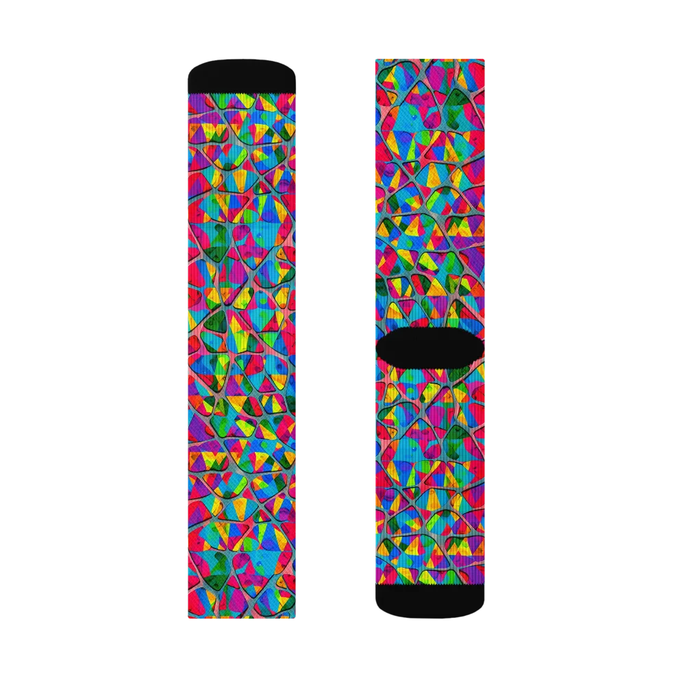 Chromatic Web on Socks — Right Sock