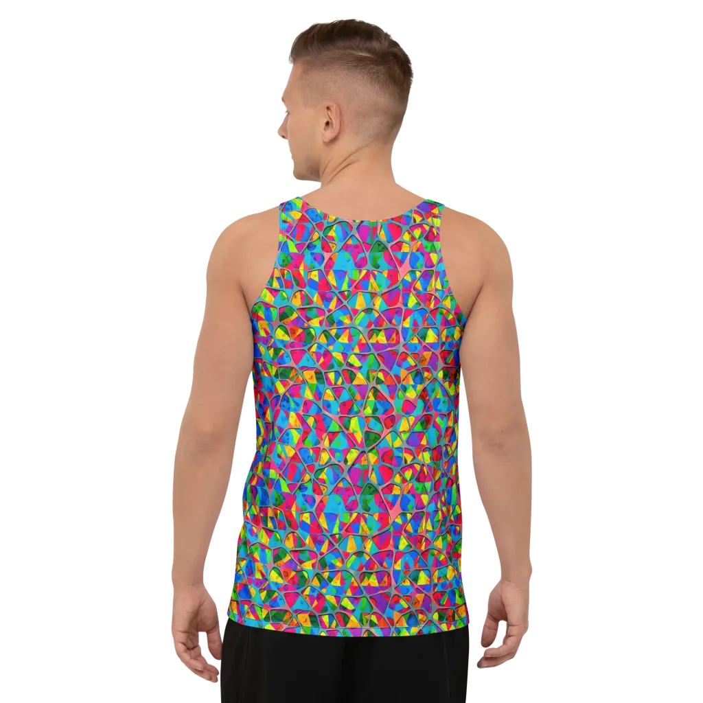 Chromatic Web on Men's Tank Top — Back