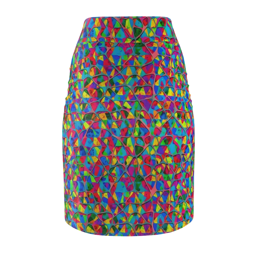Chromatic Web on Pencil Skirt — Back