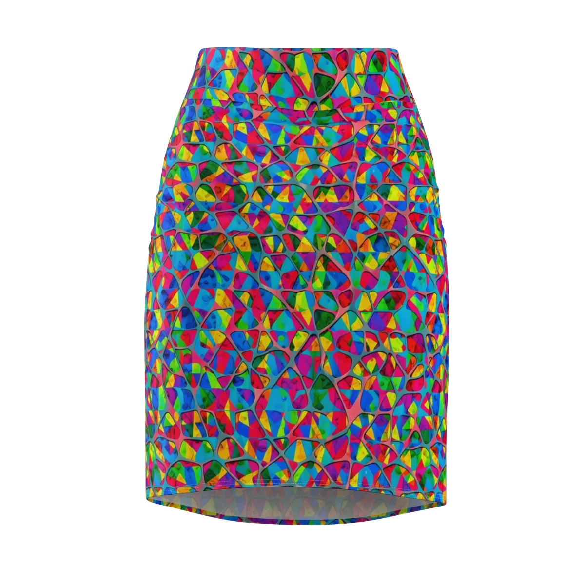 Chromatic Web on Pencil Skirt — Front