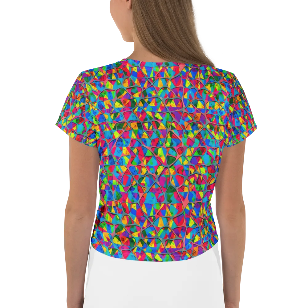 Chromatic Web on Crop Tee — Back
