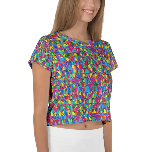 Chromatic Web on a Crop Tee