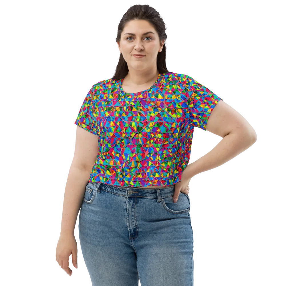 Chromatic Web on Crop Tee — Front