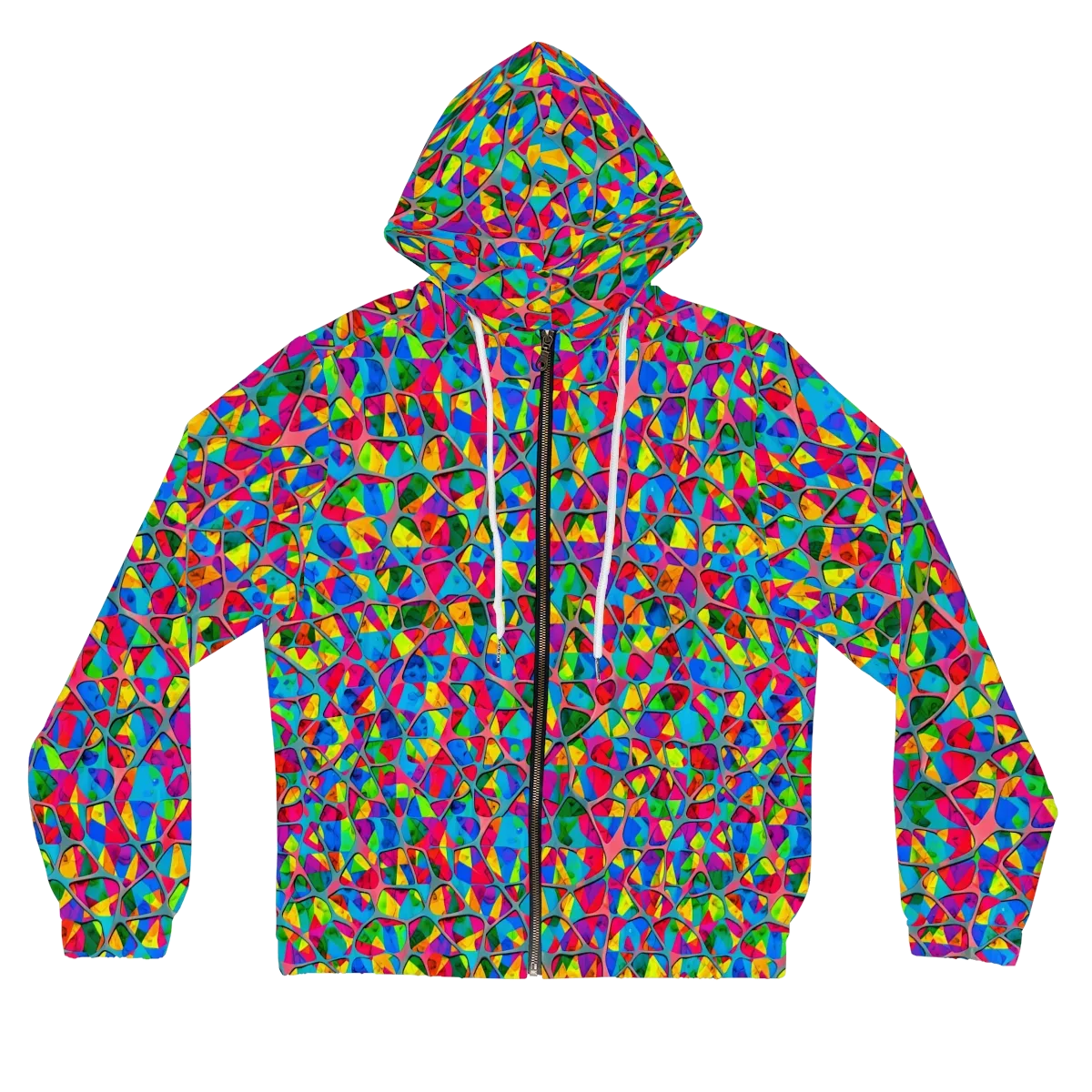Chromatic Web on Women's Full-Zip Hoodie — Front