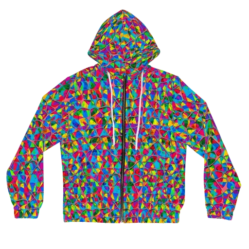 Chromatic Web on a Women's Full-Zip Hoodie