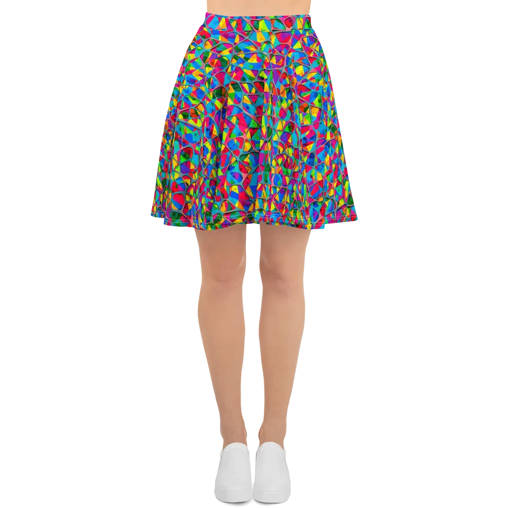 Chromatic Web on Skater Skirt — Front