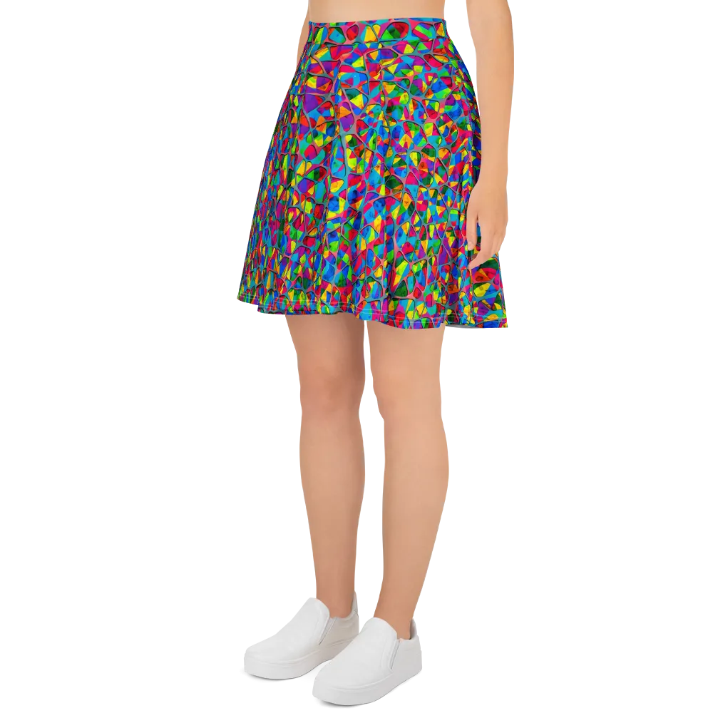 Chromatic Web on Skater Skirt — Left