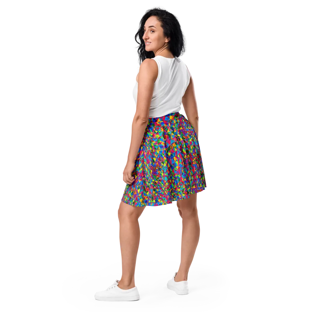Chromatic Web on Skater Skirt — Back