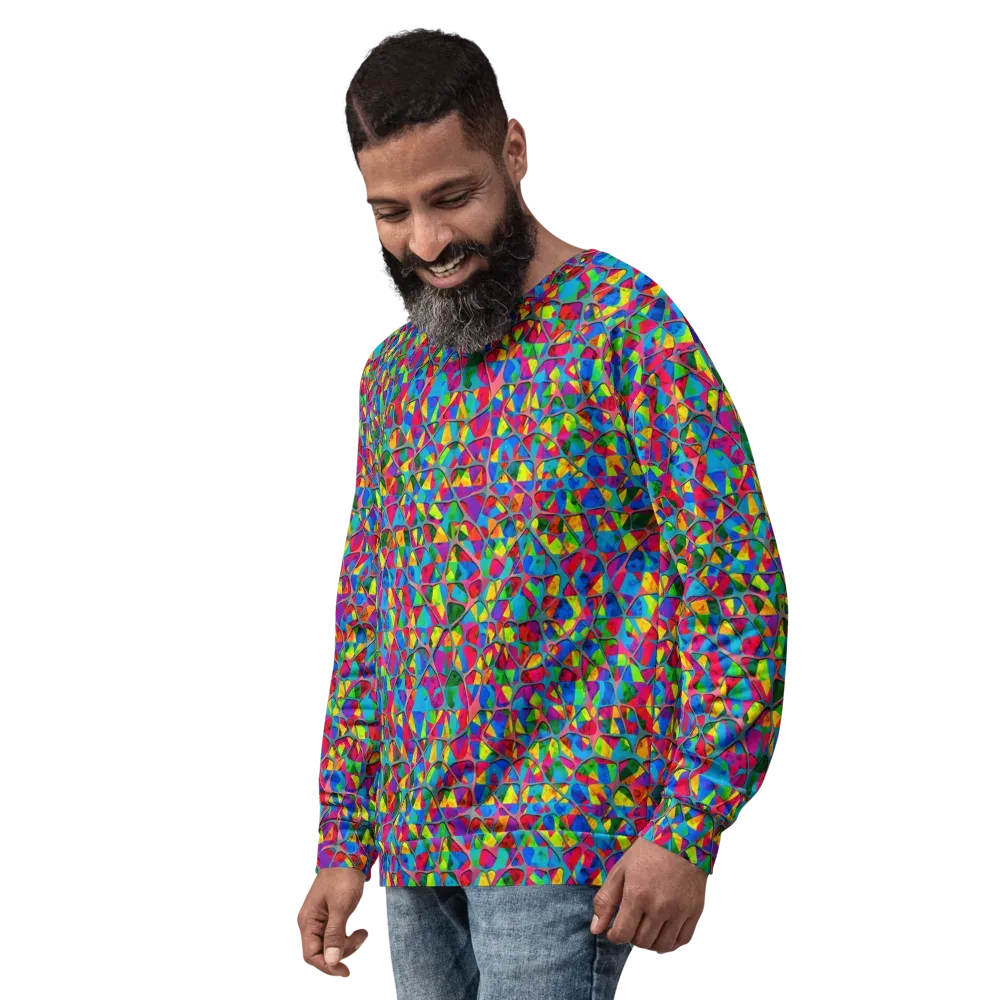 Chromatic Web on Sweatshirt — Left Front