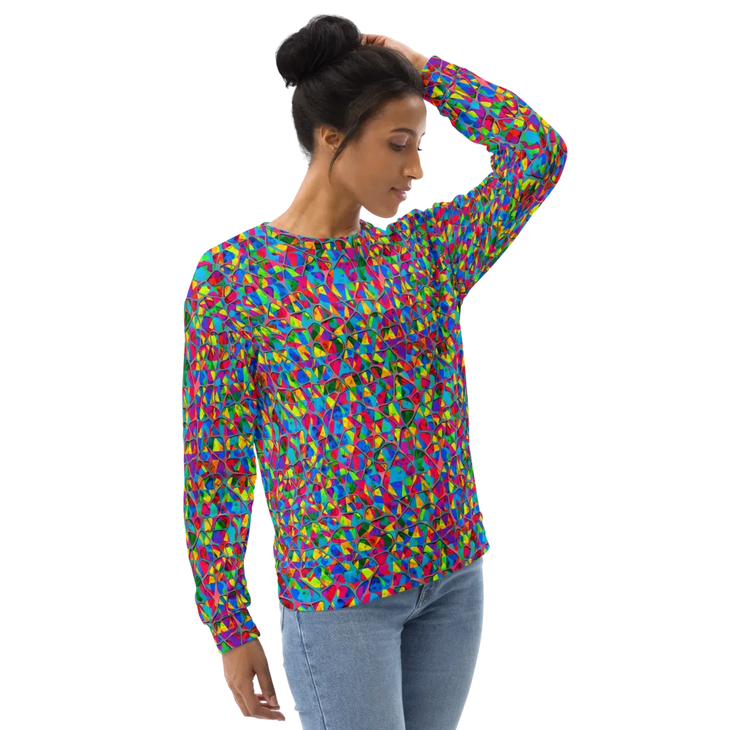 Chromatic Web on Sweatshirt — Right Front