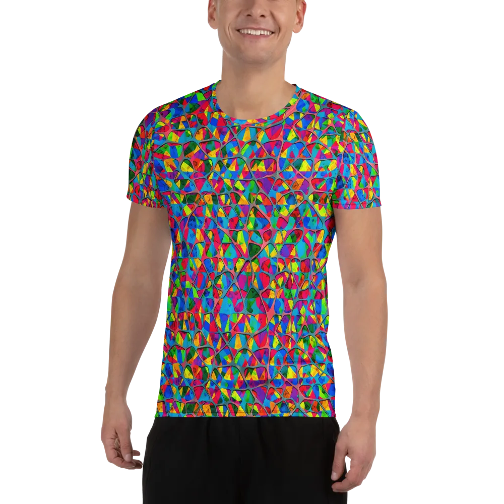 Chromatic Web on Men's Athletic T-Shirt — Front