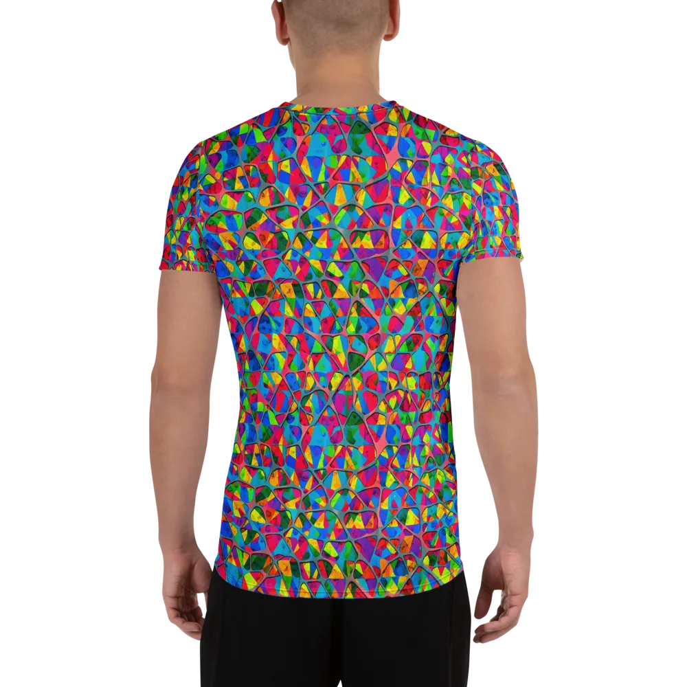 Chromatic Web on Men's Athletic T-Shirt — Back