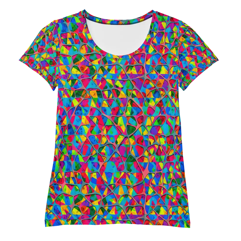 Chromatic Web on Women's Athletic T-Shirt — Front