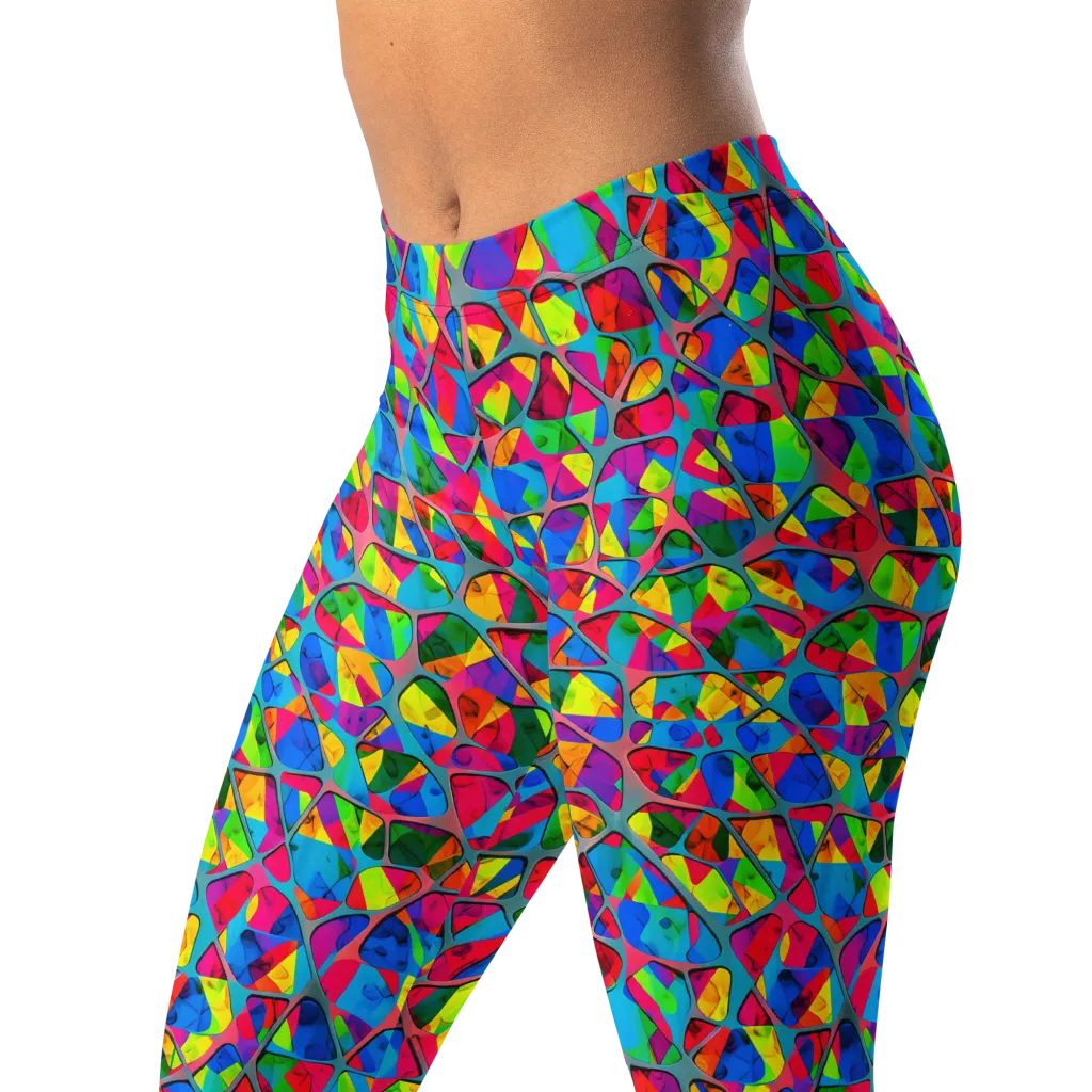Chromatic Web on Leggings — Left Front