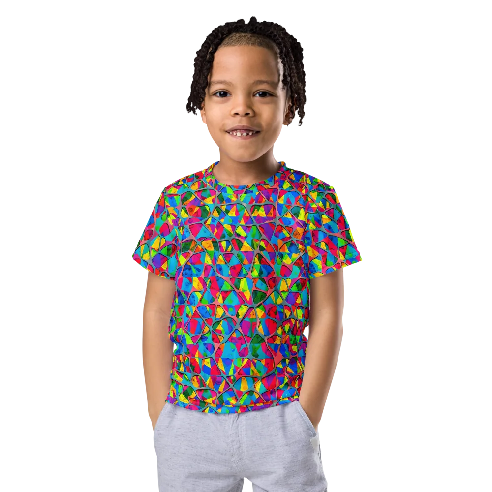 Chromatic Web on Kids Crew Neck T-Shirt — Front