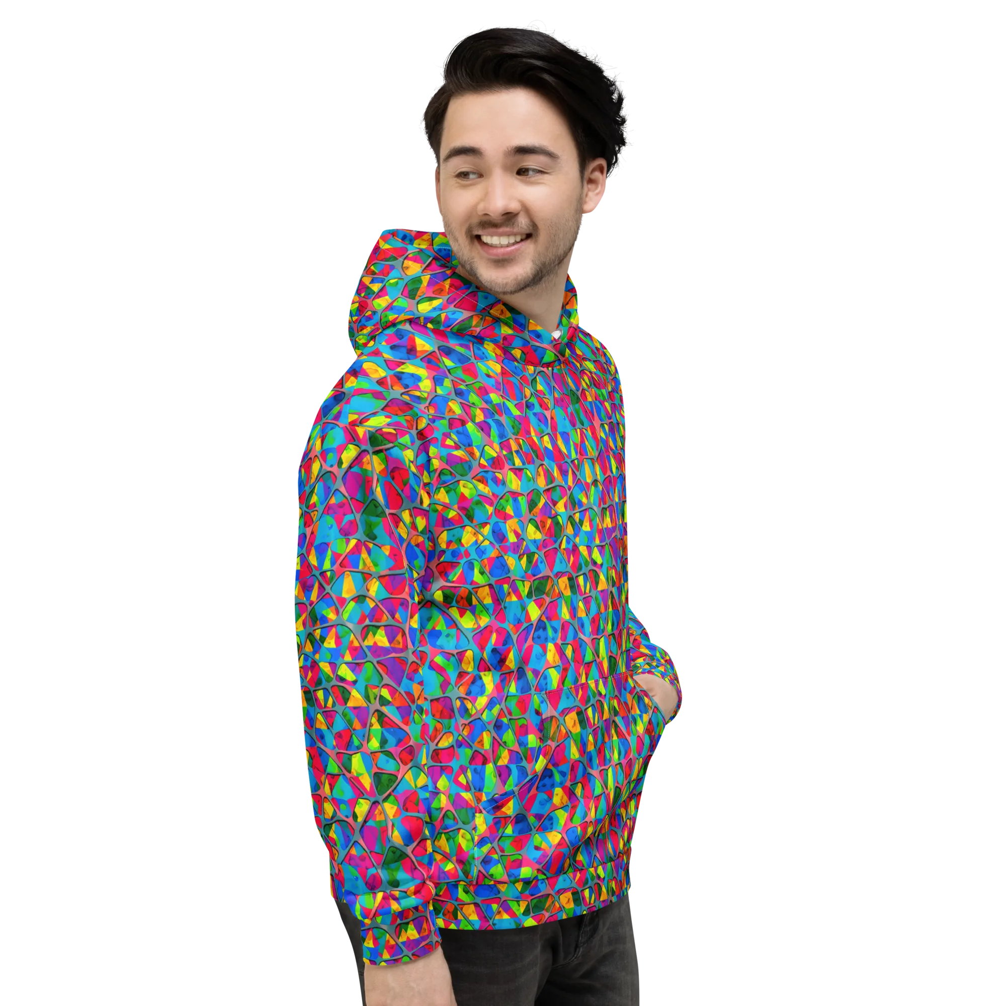 Chromatic Web on Hoodie — Right