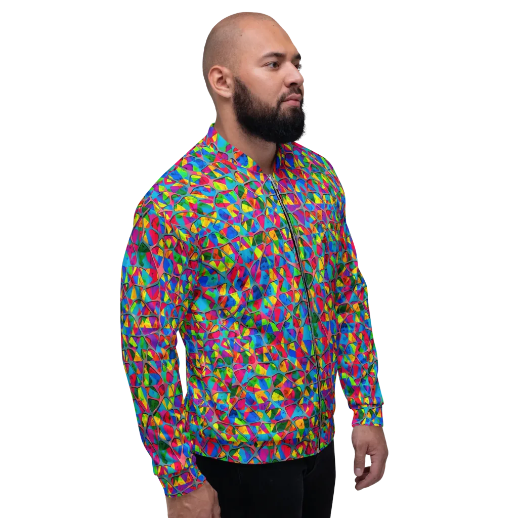 Chromatic Web on Bomber Jacket — Right