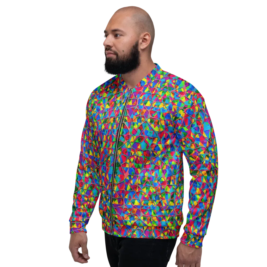 Chromatic Web on Bomber Jacket — Left
