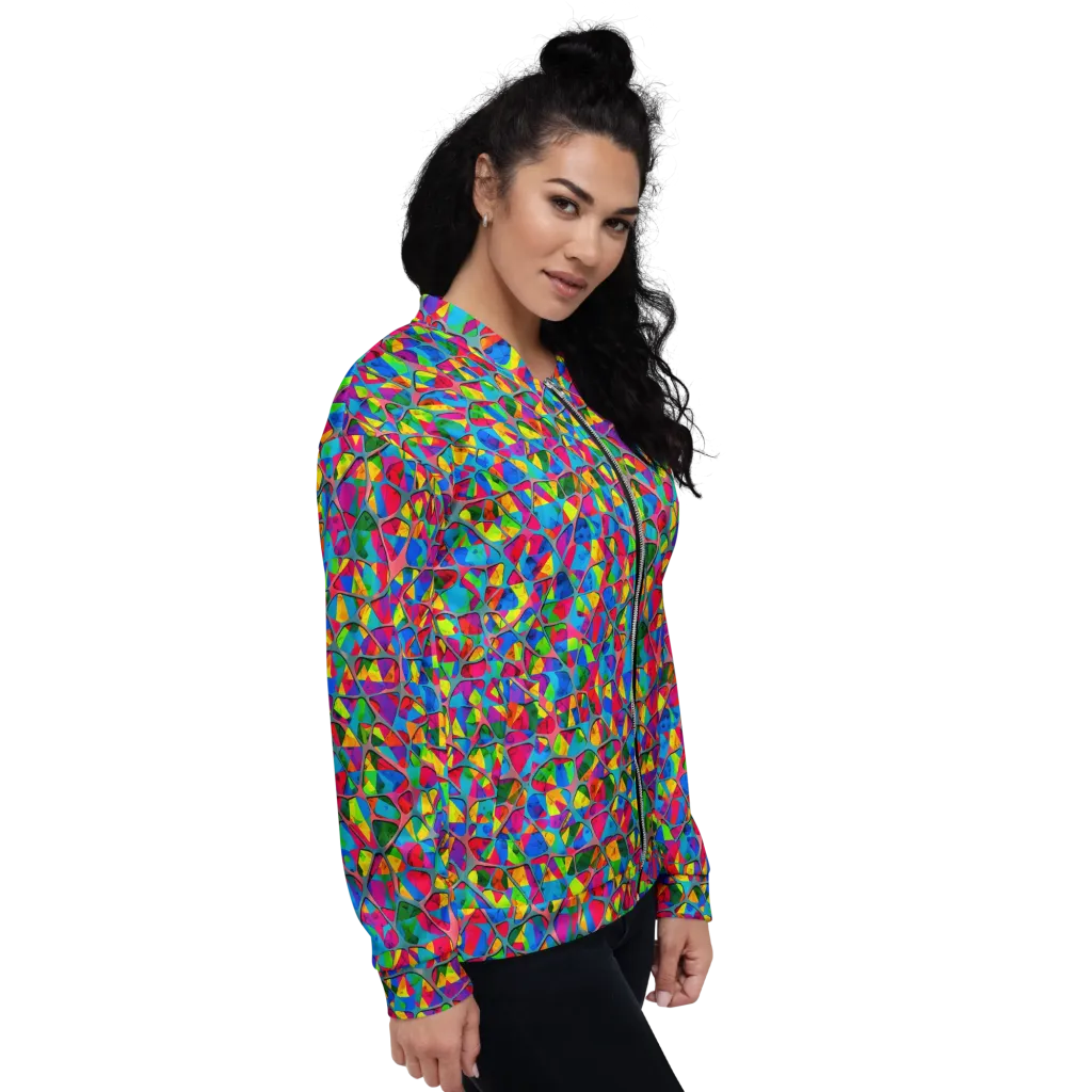 Chromatic Web on Bomber Jacket — Right