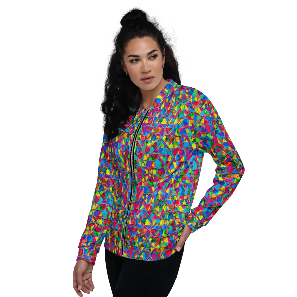 Chromatic Web on Bomber Jacket — Left