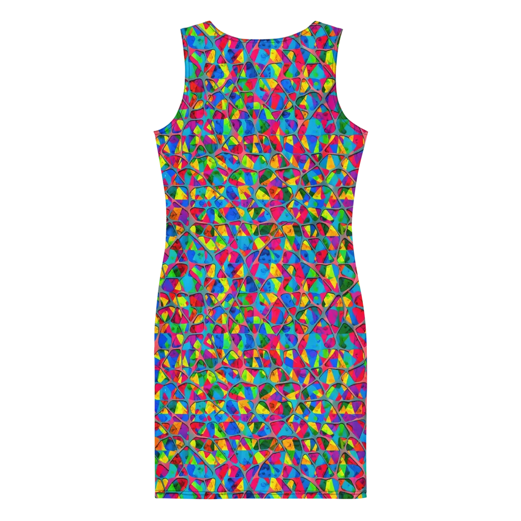 Chromatic Web on Bodycon Dress — Back